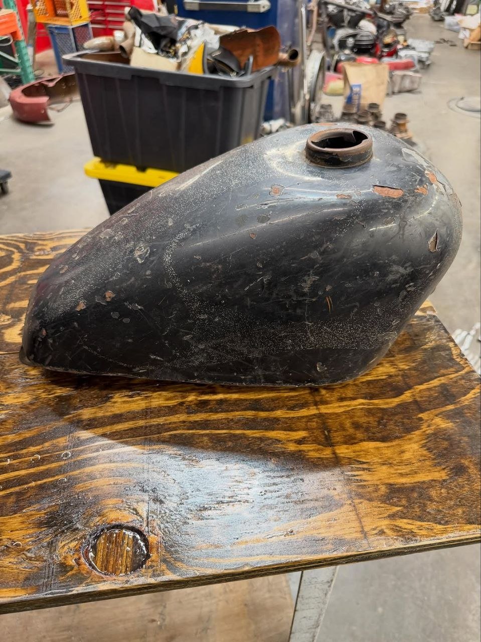 Original Crazy Frank Fender And Sportster Tank Set - Image 8