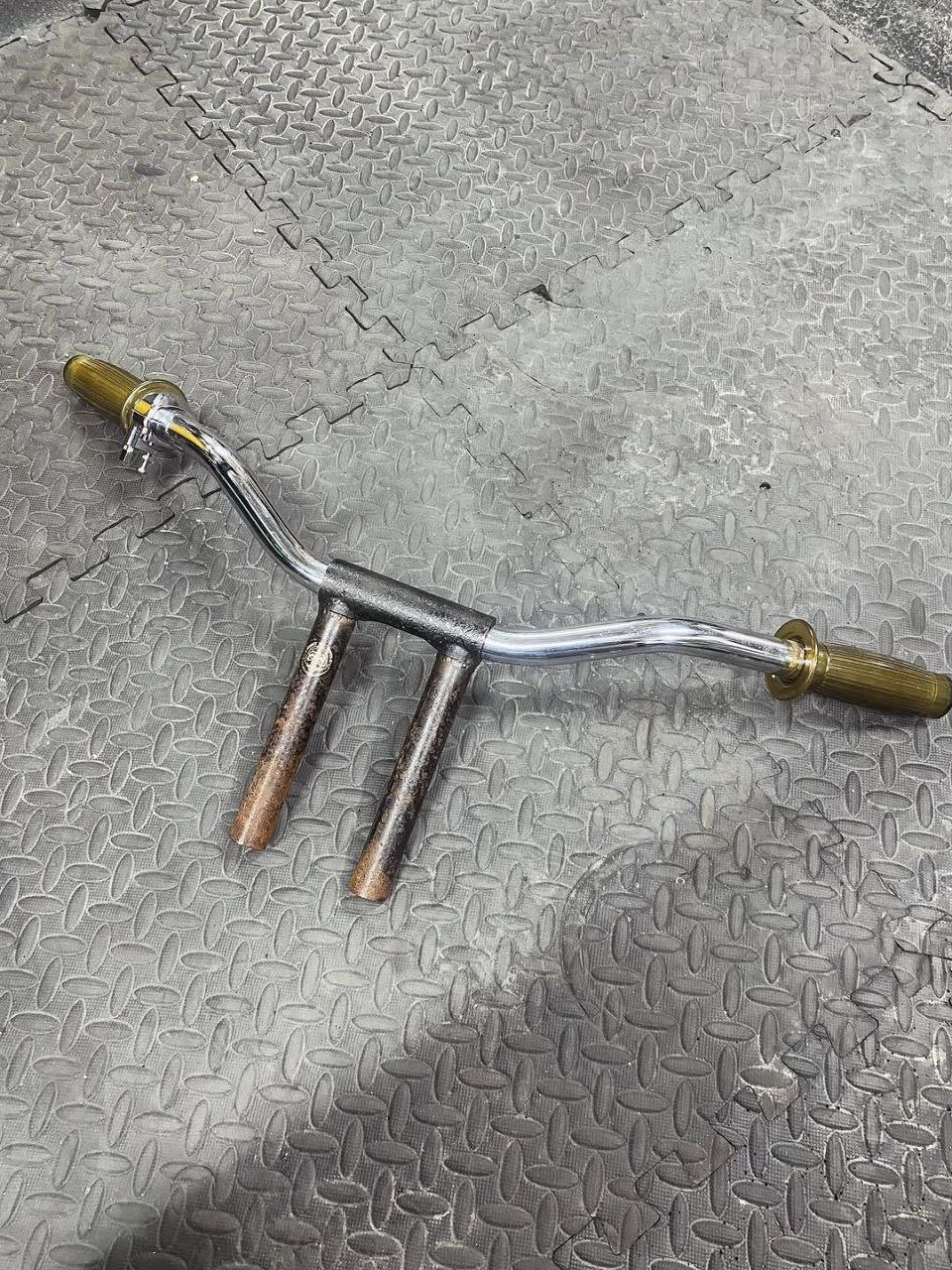 Rusty Moto Bars With 6.5 Inch Extended OGHD Riser