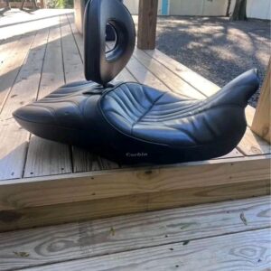 Corbin seat with matching backrest for Harley-Davidson touring motorcycle