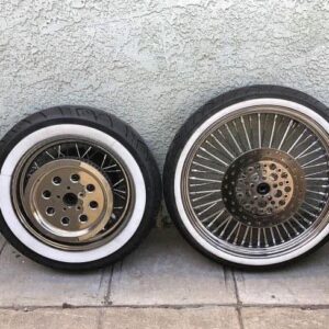 21 inch fat spoke front wheel and 16 inch rear spoke wheel set for Harley-Davidson Softail motorcycle