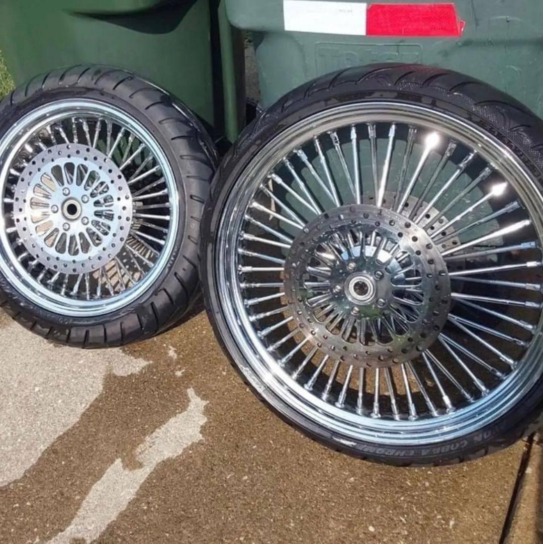 DNA Mammoth 23" Fat Spoke Wheel Set with Fender & Rotors for Harley-Davidson Touring Models - Image 9
