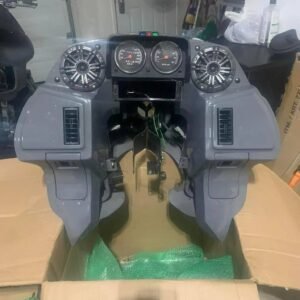 OEM FXRT fairing with gauges, brackets, vents, and glove boxes for Harley-Davidson motorcycle