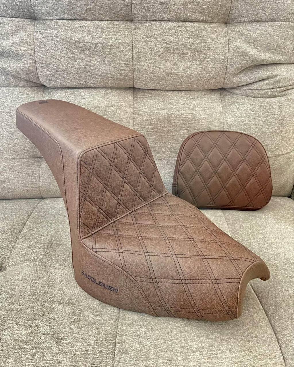 Saddlemen seat with passenger backrest pad for 2022-2023 Harley-Davidson motorcycle