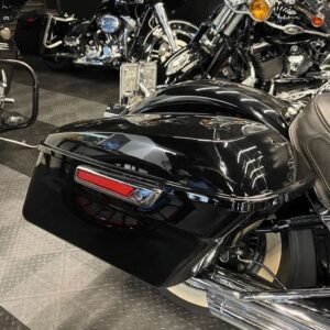 Harley-Davidson Softail hard saddlebags with mounting brackets for 2018 and newer Softail motorcycles