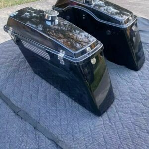OEM Harley-Davidson Police saddlebags in Vivid Black from a 2006 Electra Glide