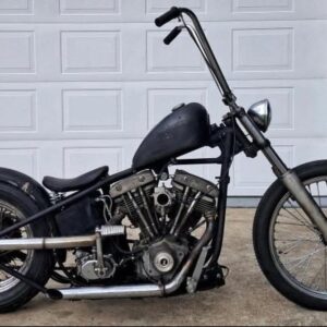 Shovelhead, Harley Davidson, Chopper, Bobber, Custom Motorcycle, Vintage Harley, Ratchet Top Transmission, Shotgun Exhaust, Sportster Tank, Rigid Style, Old School Bike
